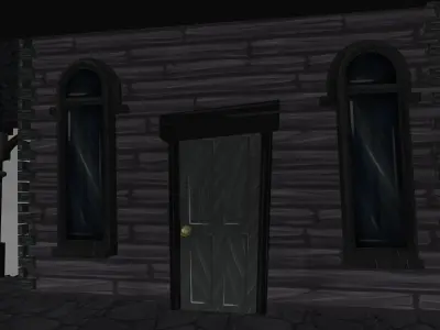 haunted house Low-poly 3D model