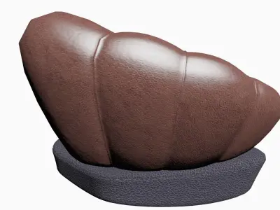 Luxury leather sofa Low-poly 3D model