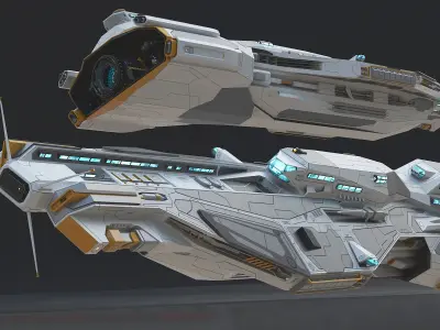  Frigate Starship White 