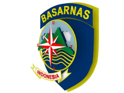 Basarnas 3D Logo Compass Low-poly 3D model