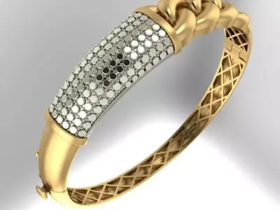 gold bracelet 3D print model