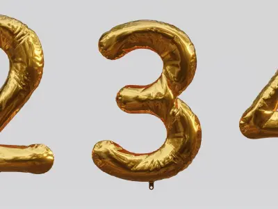 Balloon Letter and Number Kit 3D model