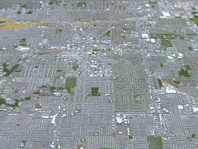 Springfield Missouri USA Low-poly 3D model