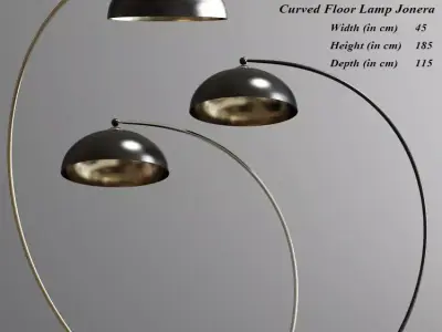 Curved floor lamp Jonera 3D model