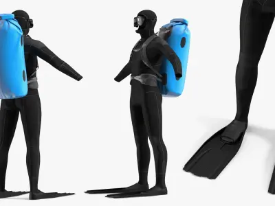  Waterproof Dry Bag Backpack with Diver Equipment Blue 