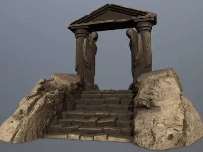 Souls  Gate Low-poly 3D model
