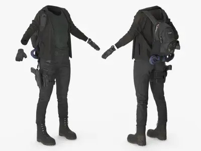  Female Tactical Outfit Dirty 