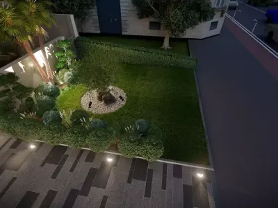 Garden design 3D model