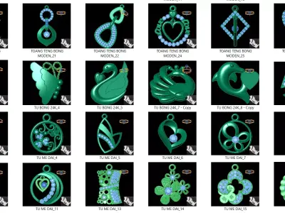 500 Charms Light Wt Pendant 3dm collection 3D print model