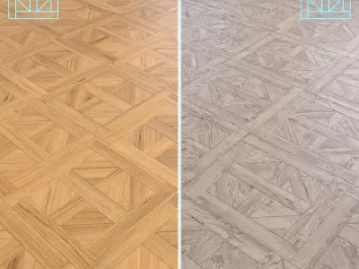 Parquet - Laminate - Wooden floor 2 in 1 Low-poly 3D model 157