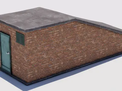 Rooftop Stairs 09 Low-poly 3D model