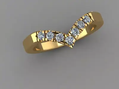 Curve Wedding Band 3D Print Model  Free 3D print model