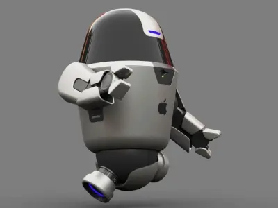 APPLE UTILITY BOT Rigged 3D model