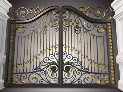 Gate and fence Metal Art 3D model