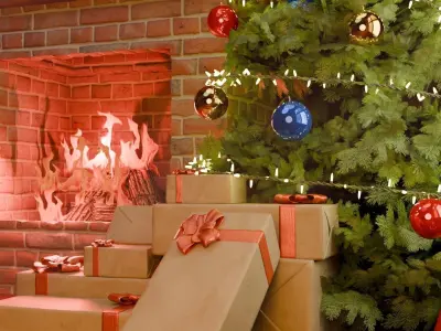 christmas scene 3D model