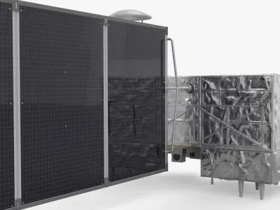  Geostationary Satellite with Astronaut 