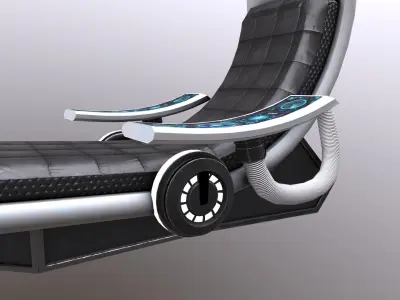 SciFi Seat Futuristic Low-poly 3D model