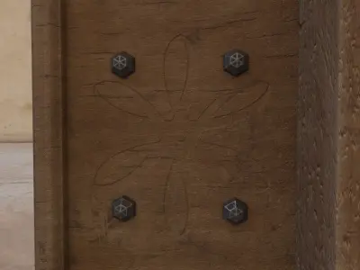 Door  - LowPoly - PBR - 4K Texture Free low-poly 3D model