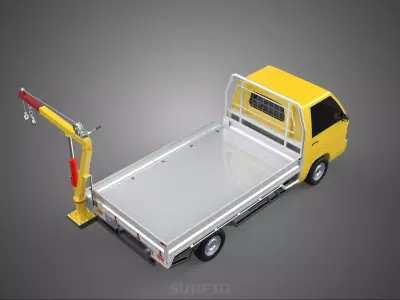 DROP GATE BED SIDE DOOR JIB CRANE LIFT HOIST WINCH TRUCK PICKUP 3D model