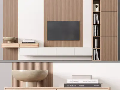TV Wall 02 3D model