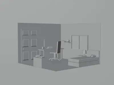 bedroom design 3D model shop