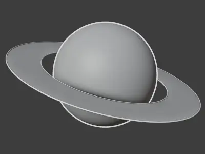 Stylized Procedural Cartoon Planet Set - 3D Space Props 3D model