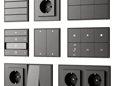 Ekinex sockets and switches 3D model