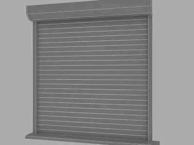 Shutter garage door Low-poly 3D model