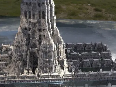 Al-Basra City Fortress Great Tower Kitbash 3D model