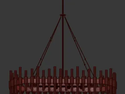 Haskell Oval Chandelier Arteriors 3D model