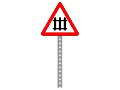 railway crossing 3D model