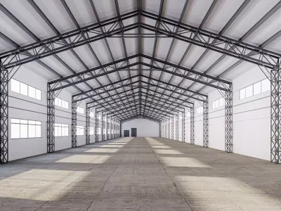 warehouse 02 lowpoly Low-poly 3D model