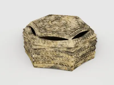 Wooden Jewelry Box 3D model