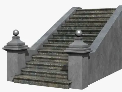 Stone Stairs 3D model buy