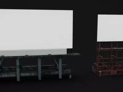 Billboards 05 - 06 Low-poly 3D model