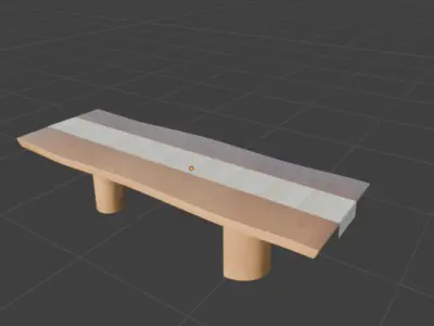 Minimalist Wooden Tea Table 3D Model Free 3D model