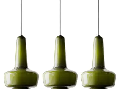 Fog and Morup Holmegaard Pendant Light 1960 3D model