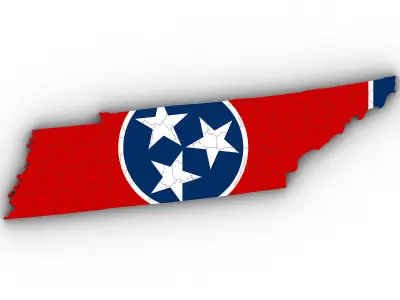 Tennessee Political Map 3D model