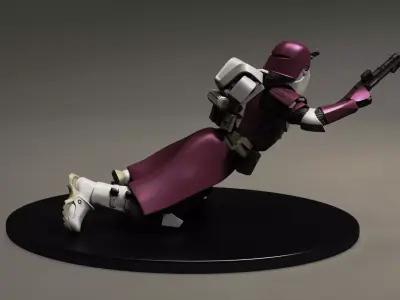 star wars 3d printable clone Galactic Marine Pose 1 3D print model