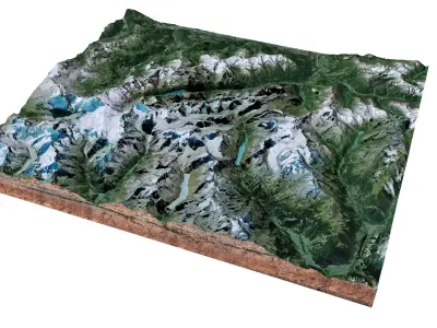 Alps Valle D Aosta Italy 3D model