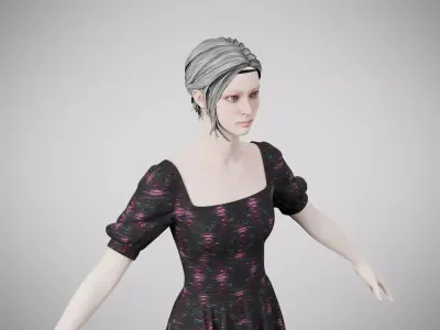 Dress 26 Light Burst Static Low-poly 3D model