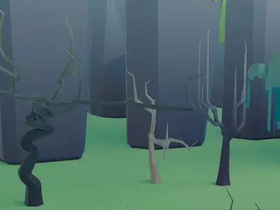 Low Poly Nature Set Low-poly 3D model