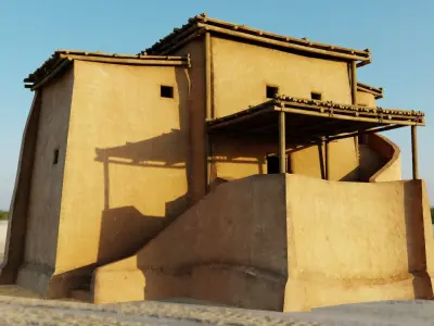 Rough Shanty Low-poly 3D model