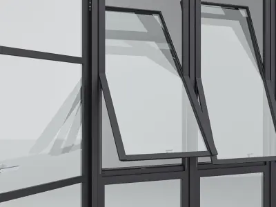 Aluminium door 16 3D model