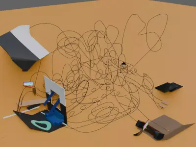 small isometric room Free 3D model