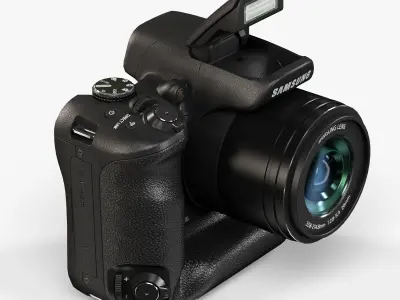 Samsung WB2200F bridge digital camera Low-poly 3D model