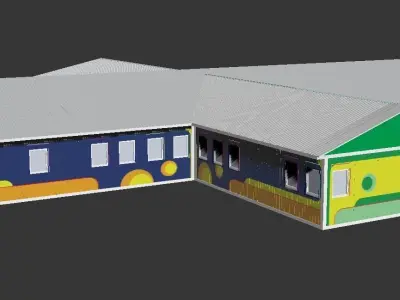 Kindergarten Modular Building 460m2 3D model