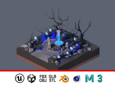 land 66A Low-poly 3D model