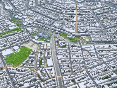 Amsterdam Downtown Netherlands Low-poly 3D model