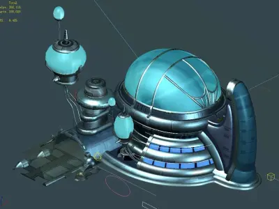 Future World - Undersea Building 01 3D model